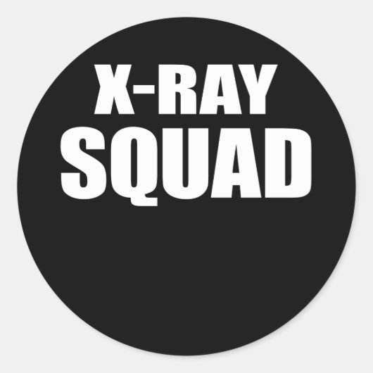Radiologie Tech X-Ray Squad Ronde Sticker (Voorkant)