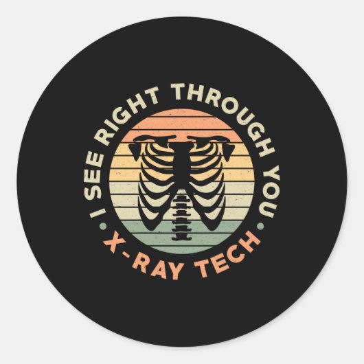 Radiologie Tech ziet er goed uit via je röntgentec Ronde Sticker (Voorkant)