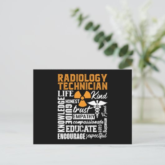 Radiologie Technicus Rad Tech Technoloog Xray Briefkaart (Staand voorkant)