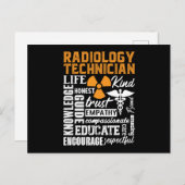 Radiologie Technicus Rad Tech Technoloog Xray Briefkaart (Voorkant / Achterkant)