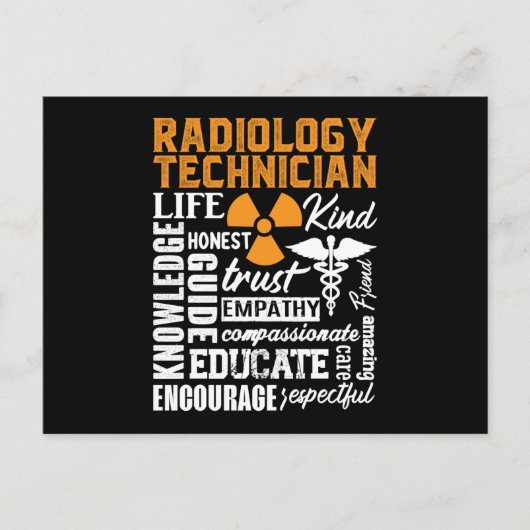 Radiologie Technicus Rad Tech Technoloog Xray Briefkaart (Voorkant)
