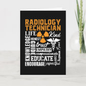 Radiologie Technicus Rad Tech Technoloog Xray Kaart (Voorkant)