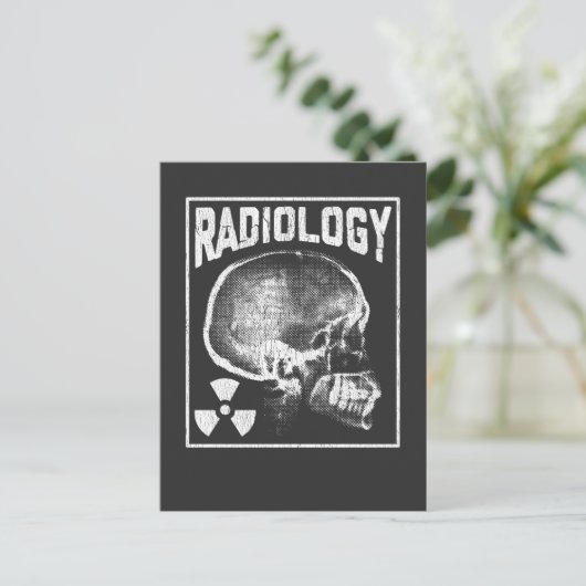 Radiologie Technicus Skull Xray Technoloog Briefkaart (Staand voorkant)