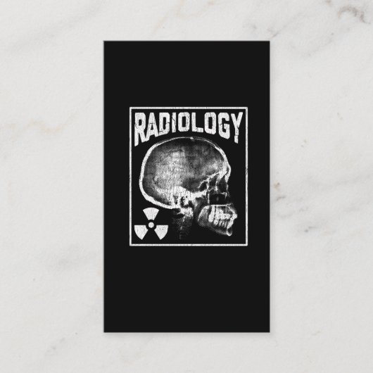 Radiologie Technicus Skull Xray Technoloog Visitekaartje (Voorkant)