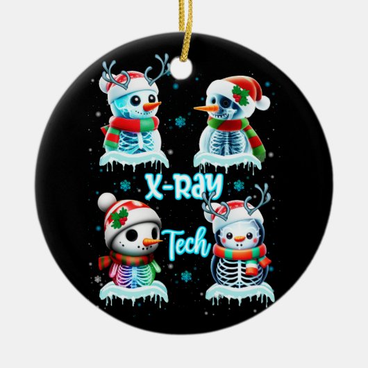 Radiologie Technicus X Ray Tech Grappige Kerst Cu Keramisch Ornament (Voorkant)