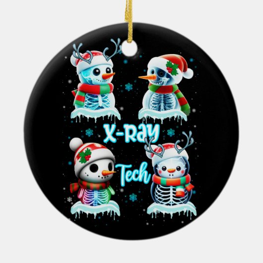 Radiologie Technicus X Ray Tech Grappige Kerst Cu Keramisch Ornament (Achterkant)