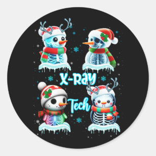 Radiologie Technicus X Ray Tech Grappige Kerst Cu Ronde Sticker