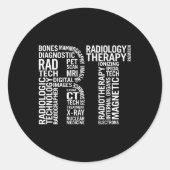 Radiologie Technoloog Ronde Sticker (Voorkant)