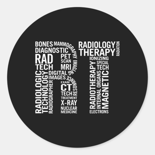 Radiologie Technoloog Ronde Sticker (Voorkant)