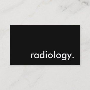 radiologie. visitekaartje