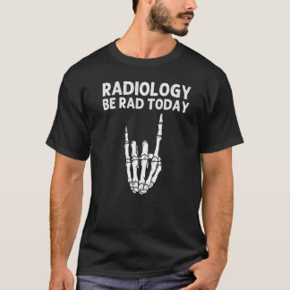 Radiologie voor mannen Röntgenstraling Skeletenrad T-shirt