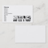 Radiologie Wat is er nog meer? Visitekaartje (Voorkant / Achterkant)