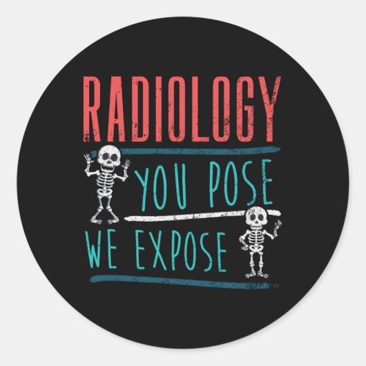 Radiologie Week en Radiologie School Ronde Sticker (Voorkant)