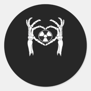 Radiologie X-Ray Tech Hart Vormig Skelet Handen D Ronde Sticker