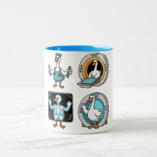 Radiologisch Laborant Domme Goose , Grappige Röntg Tweekleurige Koffiemok