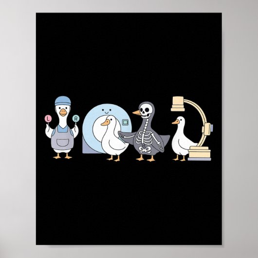 Radiologisch technoloog Rad Tech Goose Minimalist Poster (Voorkant)