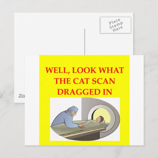 radiologische grap briefkaart (Voorkant / Achterkant)