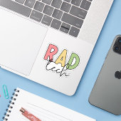 radiologische radiologie radioloog Rad Tech Sticker (Laptop met iPhone)