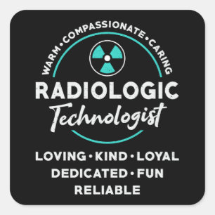 Radiologische radiologische technologie radioloog vierkante sticker