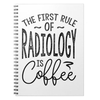 Radiologische regel is koffie notitieboek