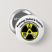 Radiologische studie in opleiding ronde button 5,7 cm (Voorkant /achterkant)