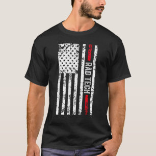 Radiologische Technoloog Rad Tech US Flag Radiolog T-shirt