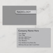 Radiologische Visitekaartjes (Voorkant / Achterkant)