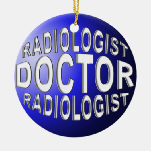 RADIOLOGIST CHRISTMAS ORNAMENT BLUE (Voorkant)