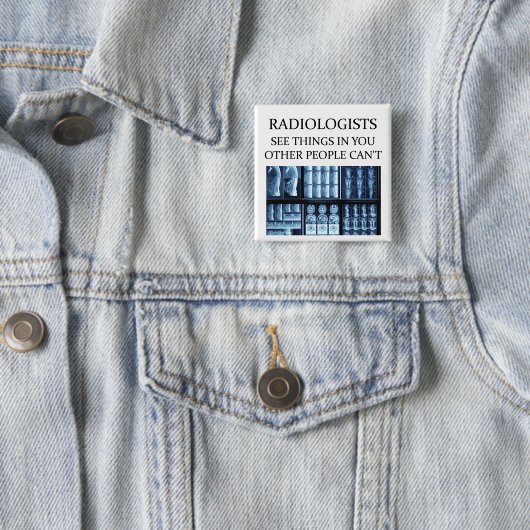 RADIOLOGisT-radiologie Vierkante Button 5,1 Cm (In situ)