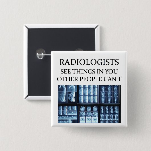 RADIOLOGisT-radiologie Vierkante Button 5,1 Cm (Voorkant /achterkant)