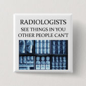 RADIOLOGisT-radiologie Vierkante Button 5,1 Cm (Voorkant)