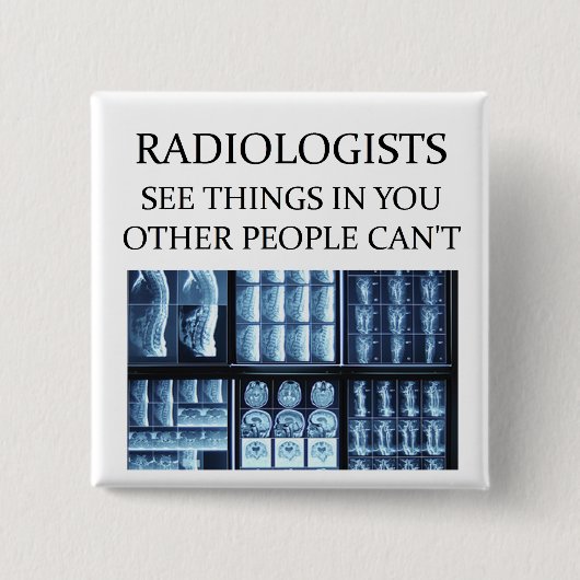RADIOLOGisT-radiologie Vierkante Button 5,1 Cm (Voorkant)