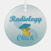 Radiology Chick #3 Glas Ornament (Voorkant)