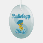 Radiology Chick #3 Glas Ornament (Voorkant links)
