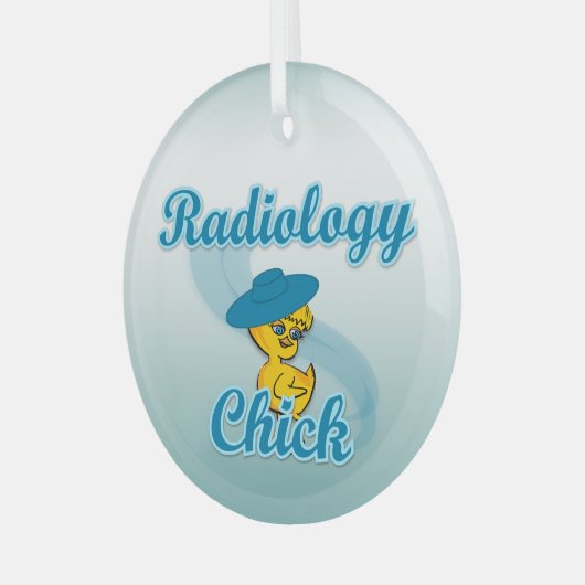 Radiology Chick #3 Glas Ornament (Voorkant links)