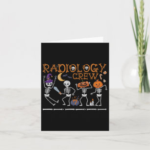 Radiology Crew Dancing Skeleton Grappig Halloween Kaart