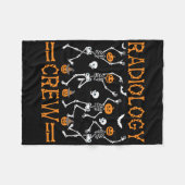 Radiology Crew Dansende Skeleton Pumpkin Funny Hal Fleece Deken (Voorkant (Horizontaal))