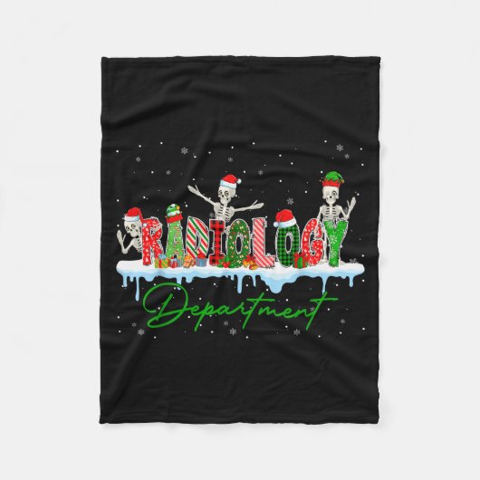 Radiology Department Xray Tech Ct Mri Merry Christ Fleece Deken (Voorkant)