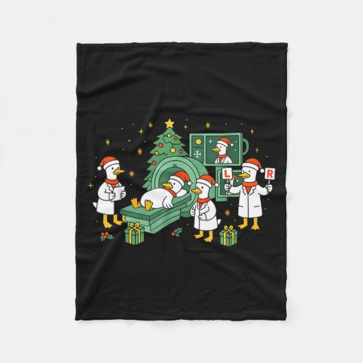 Radiology Funny Goose Ct Scan Christmas Xray Nurse Fleece Deken (Voorkant)