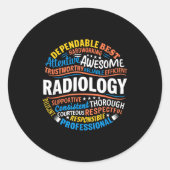Radiology Funny Rad Tech Week Appreciation Radiolo Ronde Sticker (Voorkant)
