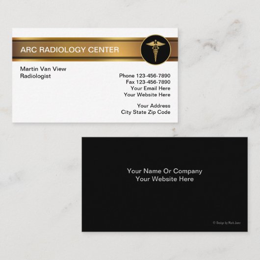 Radiology Lab Visitekaartje (Voorkant / Achterkant)