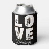 Radiology Love Radiologist Skeleton XRay Blikjeskoeler (Blikje Voorkant)