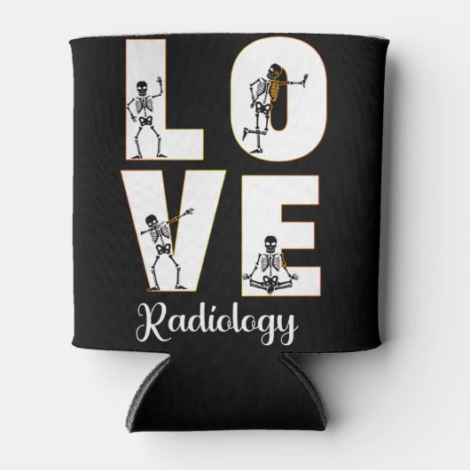 Radiology Love Radiologist Skeleton XRay Blikjeskoeler (Voorkant)
