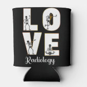 Radiology Love Radiologist Skeleton XRay Blikjeskoeler (Achterkant)