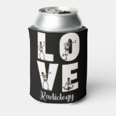 Radiology Love Radiologist Skeleton XRay Blikjeskoeler (Blikje Achterkant)