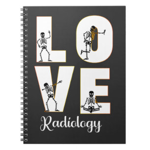 Radiology Love Radiologist Skeleton XRay Notitieboek