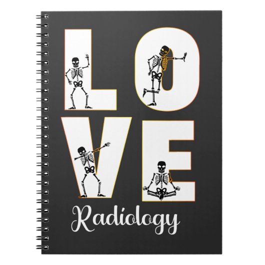 Radiology Love Radiologist Skeleton XRay Notitieboek (Voorkant)