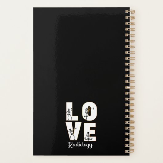 Radiology Love Radiologist Skeleton XRay   Planner (Achterkant)