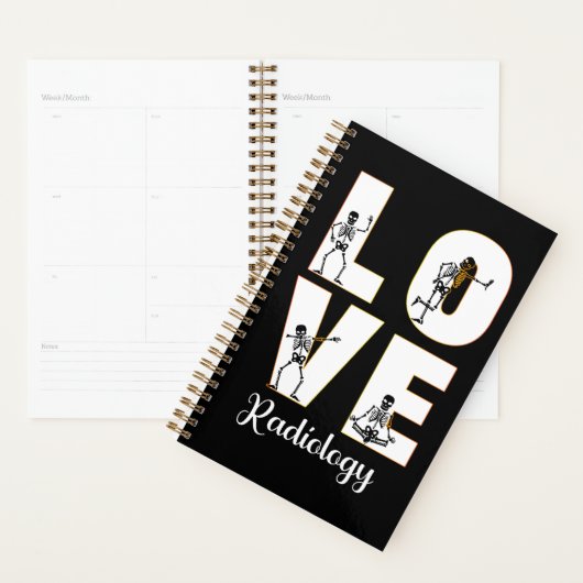 Radiology Love Radiologist Skeleton XRay   Planner (Display)