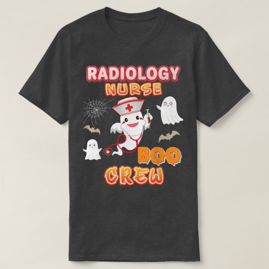 Radiology Nurse Boo Crew Halloween Ghost Witch Pum T-shirt (Design voorkant)